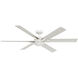 Melia 65 inch Fresh White with White Washed Oak Blades Outdoor Ceiling Fan