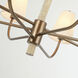 Rockford 8 Light 32 inch Brontourage and Travertine Chandelier Ceiling Light