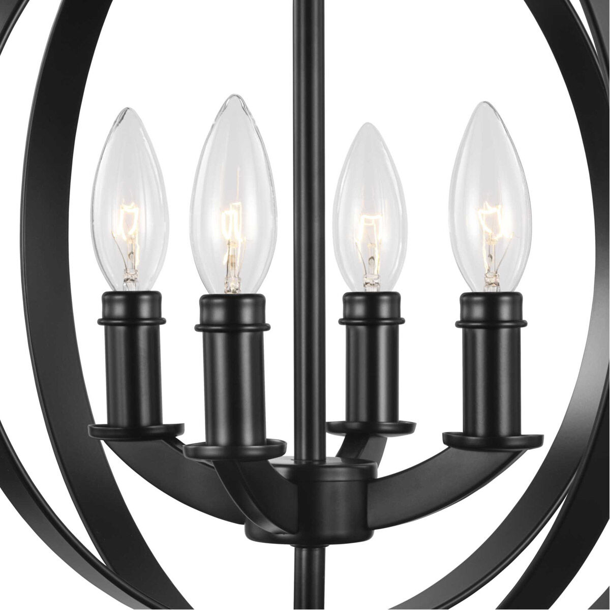 Equinox 4 Light Matte Black Pendant Ceiling Light