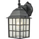 Whitby 1 Light 12 inch Satin Black Outdoor Wall Sconce