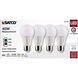 Lumos Medium 6.00 watt 3000K Light Bulb, Pack of 4