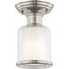 Middlebush 1 Light 6 inch Brushed Nickel Semi-Flush Mount Ceiling Light