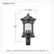 Marblehead 3 Light 19 inch Palladian Bronze Outdoor Post Mount