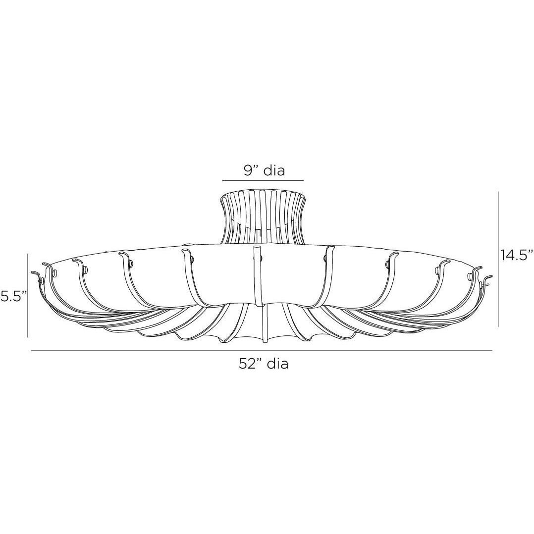 Chambers 10 Light Ivory Flush Mount Ceiling Light