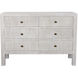 Conrad White Wash Dresser, 6 Drawer