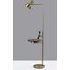 Rowe 56 inch 60 watt Antique Brass Wireless Charging Floor Lamp Portable Light, with Table