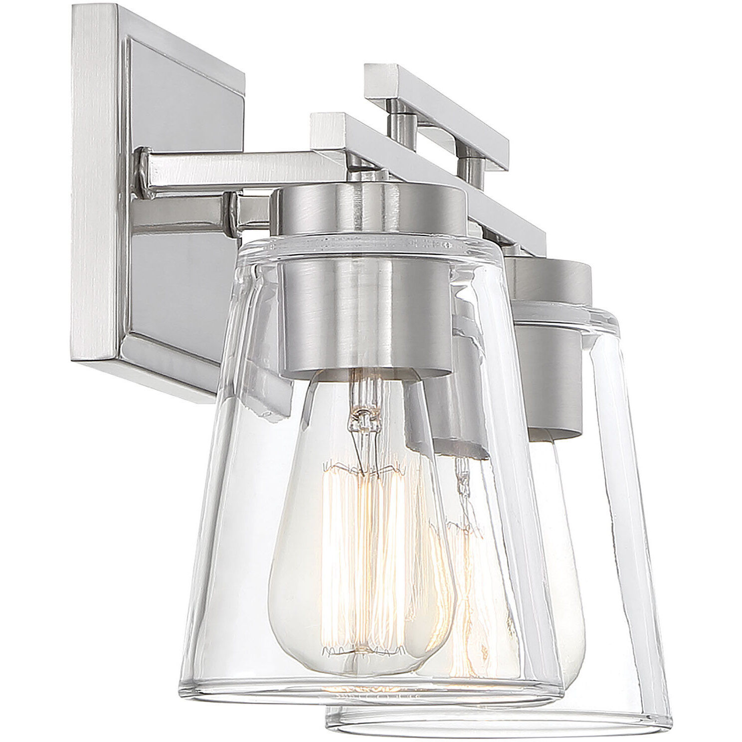 Calhoun 2 Light 14.58 inch Satin Nickel Bathroom Vanity Light Wall Light, Essentials