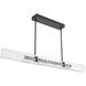 Glacier LED 50.9 inch Matte Black Linear Chandelier Ceiling Light
