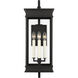 C&M by Chapman & Myers Cupertino 4 Light 25.63 inch Textured Black Outdoor Wall Lantern