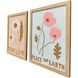 Whimsical Bloom / Whimsical Dream / Whimsical Oasis Pink and Green and Blue and Teal Framed Art, Propac