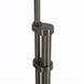 Tambo Morelli 92 inch 14.00 watt Black Nickel and Dark Walnut Arc Floor Lamp Portable Light in White Lucite with Black Nickel Stripe