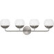 Alvin 4 Light 33.38 inch Brushed Nickel Bath Vanity Wall Light