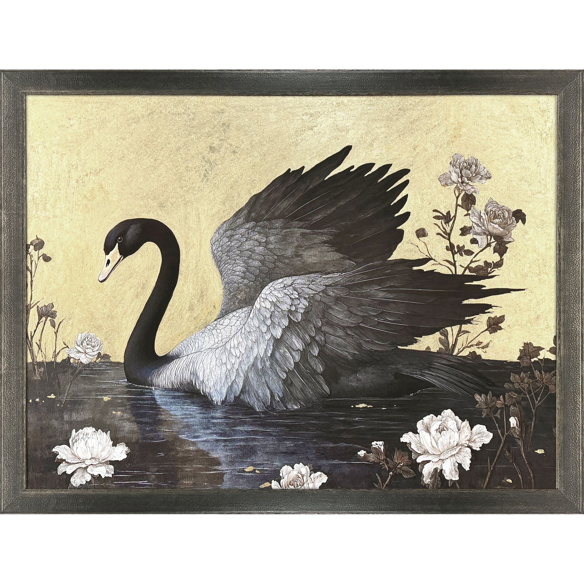 Gilded Swan Black and Metallic and Multi Framed Art, The Studio