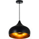 Dynamic 1 Light 9 inch Black Down Pendant Ceiling Light