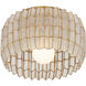 Fractal 1 Light 14 inch Oxidized Gold Leaf Semi Flush Mount Ceiling Light