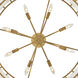 Simone LED 34.25 inch Burnished Gold Chandelier Ceiling Light in Alabaster, Drum