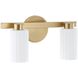 Bedminster 2 Light 14.5 inch Champagne Gold Vanity Light Wall Light