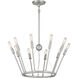 Royalty 10 Light 22.75 inch Brushed Nickel Chandelier Ceiling Light