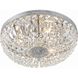 Waltham 3 Light 16 inch Polished Chrome Flush Ceiling Light in Clear Hand Cut