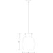 Bella 1 Light 12 inch Matte Black and Brushed Nickel Pendant Ceiling Light