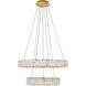 Monroe LED 24 inch Gold Pendant Ceiling Light
