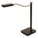 Lewis 18 inch 6.8 watt Black with Satin Nickel Table Lamp Portable Light