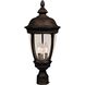 Knob Hill DC 3 Light 23 inch Sienna Outdoor Pole/Post Lantern