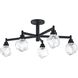 Lillyanna 5 Light 24 inch Matte Black Semi-Flush Mount Ceiling Light