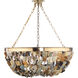 Flotsam 8 Light Brass Pendant Ceiling Light