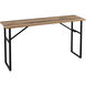 Deven 60 X 15.5 inch Natural Wood and Black Console Table