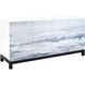 Torres White with Gray and Ebony Credenza