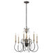 Kimblewick 6 Light 26 inch Weathered Zinc Chandelier 1 Tier Medium Ceiling Light, 1 Tier Medium