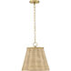 Brynn 1 Light 14 inch Lacquered Brass Pendant Ceiling Light
