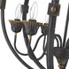 Jules 6 Light 25.5 inch Antique Black Iron Chandelier Ceiling Light