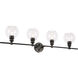 Syracuse 4 Light 38 inch Black Wall sconce Wall Light