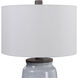 Dimitri 28 inch 150 watt Light Blue Crackle Glaze and Aged Charcoal Table Lamp Portable Light