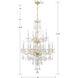 Traditional Crystal 15 Light 32 inch Polished Brass Chandelier Ceiling Light