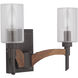Tahoe 2 Light 11.58 inch Espresso/Whiskey Barrel Vanity Light Wall Light, Jeremiah