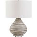 Azura 21 inch 150 watt Ivory and Antique Brass Table Lamp Portable Light