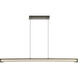 Neoness LED 50 inch Weathered Brass Linear Chandelier Ceiling Light in Clear