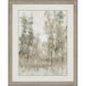 Thicket of Trees Beige and Blue and Metallic and White Framed Art