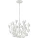Lisa McDennon Flora 20 inch Textured Plaster Indoor Foyer Semi-Flush Mount Ceiling Light