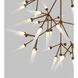 Sean Lavin Spur Grande LED 41.1 inch Aged Brass Chandelier Ceiling Light, Integrated LED
