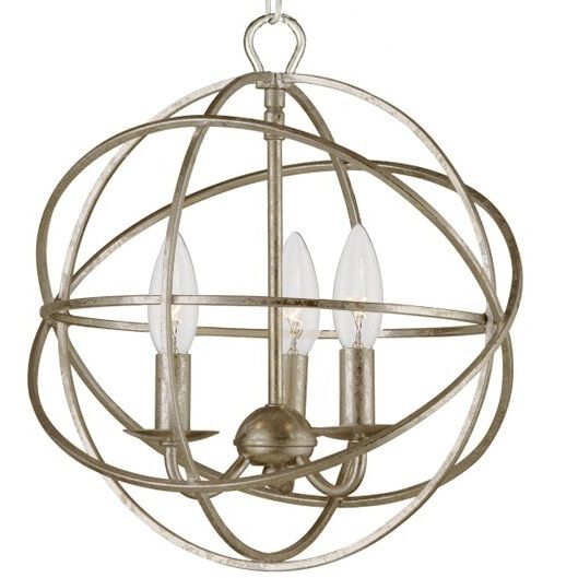 Somma Way 3 Light 12.5 inch Silver Mini Chandelier Ceiling Light