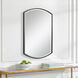 Shield 38 X 24 inch Satin Black Wall Mirror