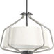 Hangar 2 Light 16 inch Brushed Nickel Semi-Flush Mount Convertible Ceiling Light, Design Series