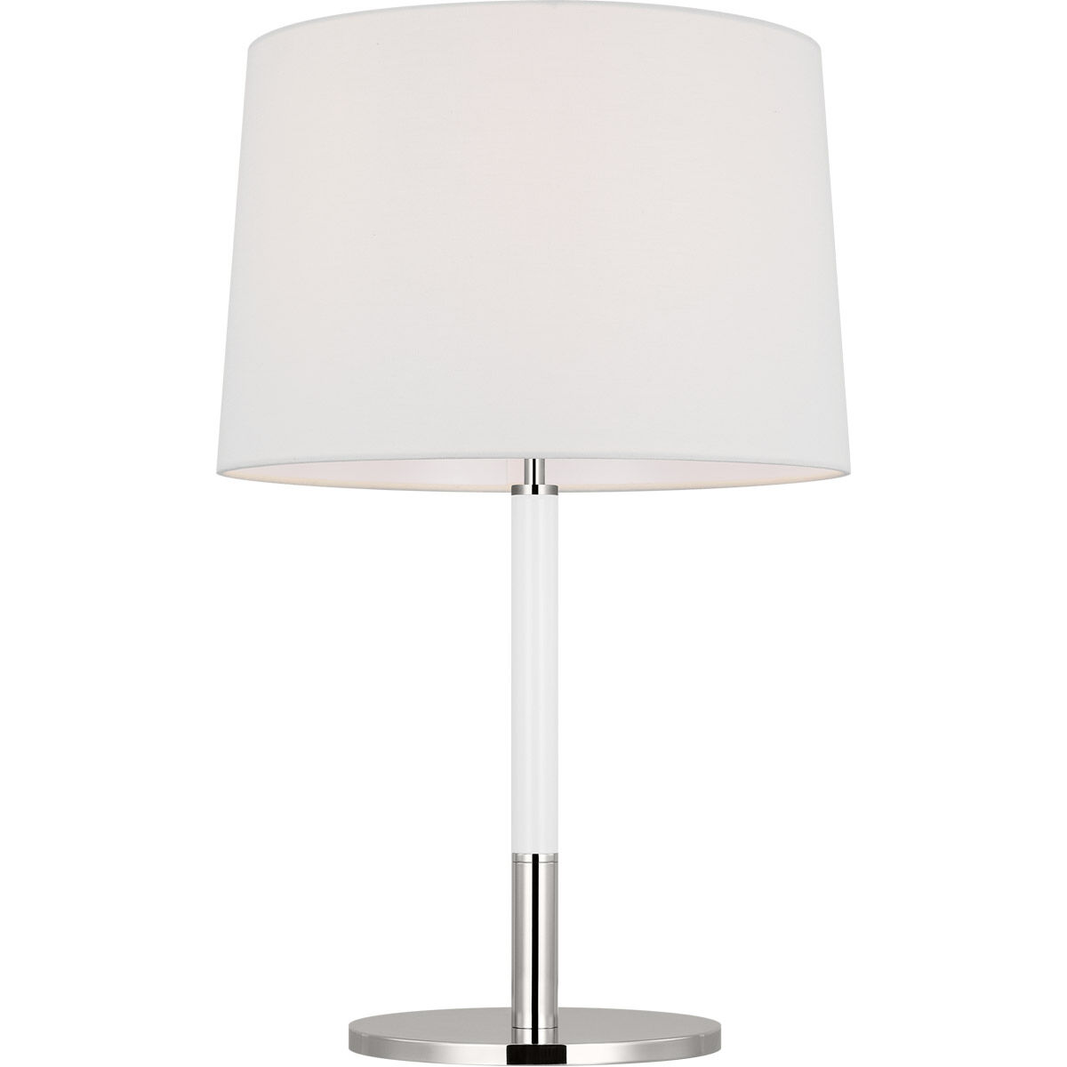 kate spade new york Monroe 27.13 inch 9 watt Polished Nickel Table Lamp Portable Light in Polished Nickel / Gloss White