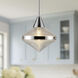 Willard 1 Light 13.5 inch Polished Nickel/Prismatic Glass Pendant Ceiling Light in Clear Prismatic Glass