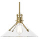 Henry 1 Light 14.4 inch Modern Brass Mini Pendant Ceiling Light in Clear, Medium