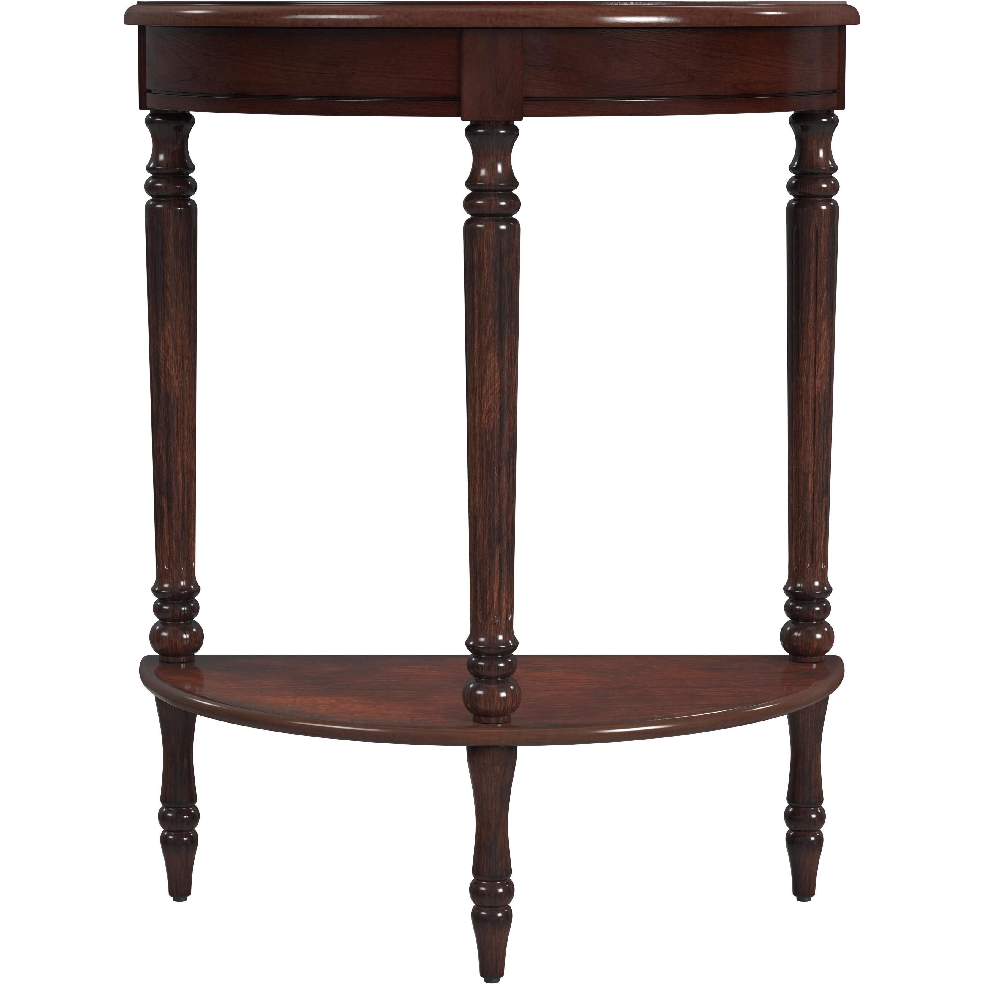 Bellini Demilune Console Table in Medium Brown